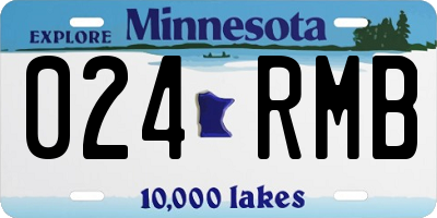 MN license plate 024RMB