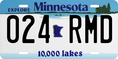 MN license plate 024RMD