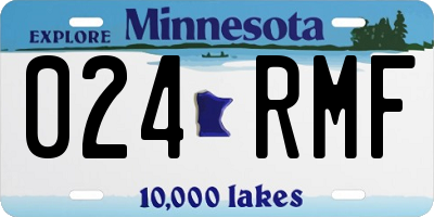 MN license plate 024RMF