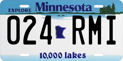 MN license plate 024RMI