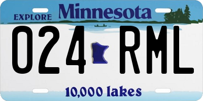 MN license plate 024RML