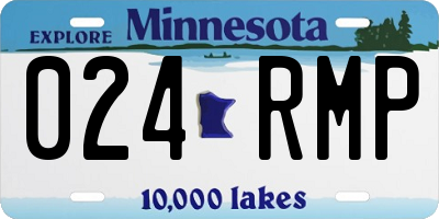 MN license plate 024RMP