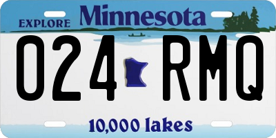MN license plate 024RMQ