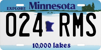 MN license plate 024RMS