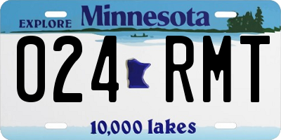 MN license plate 024RMT