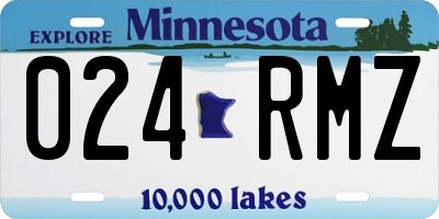MN license plate 024RMZ