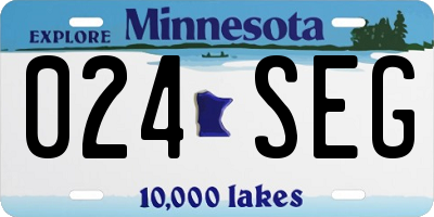 MN license plate 024SEG