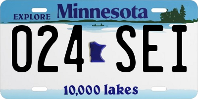 MN license plate 024SEI
