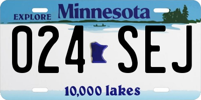 MN license plate 024SEJ