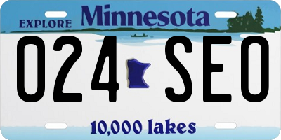 MN license plate 024SEO
