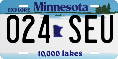 MN license plate 024SEU