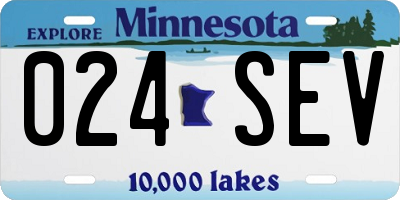 MN license plate 024SEV