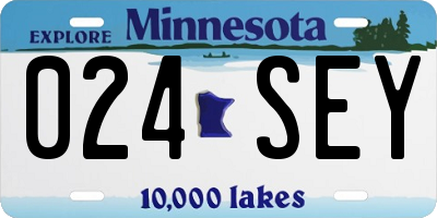 MN license plate 024SEY