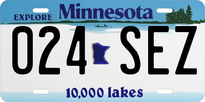 MN license plate 024SEZ