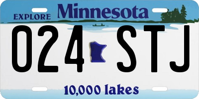 MN license plate 024STJ