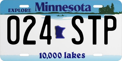 MN license plate 024STP