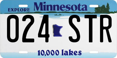 MN license plate 024STR