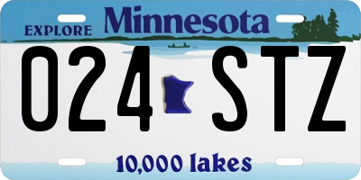 MN license plate 024STZ