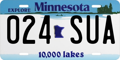 MN license plate 024SUA