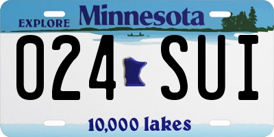 MN license plate 024SUI