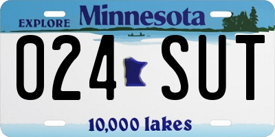 MN license plate 024SUT