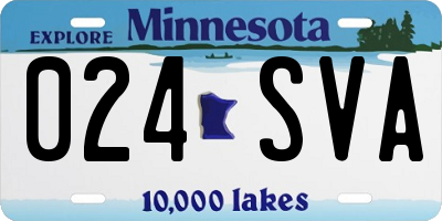 MN license plate 024SVA