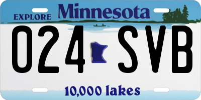 MN license plate 024SVB
