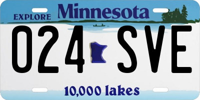MN license plate 024SVE
