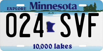 MN license plate 024SVF