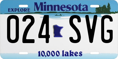 MN license plate 024SVG