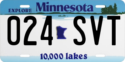 MN license plate 024SVT