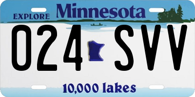 MN license plate 024SVV