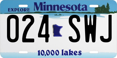 MN license plate 024SWJ
