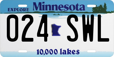 MN license plate 024SWL