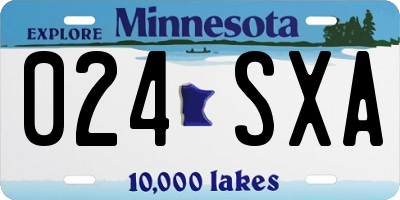 MN license plate 024SXA