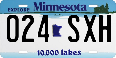 MN license plate 024SXH