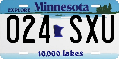 MN license plate 024SXU