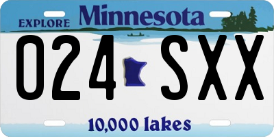 MN license plate 024SXX