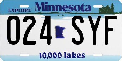 MN license plate 024SYF