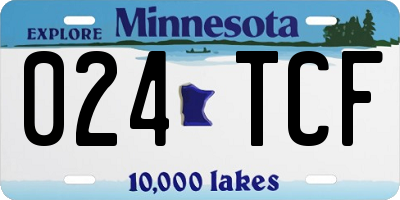 MN license plate 024TCF