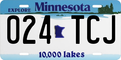 MN license plate 024TCJ