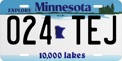 MN license plate 024TEJ