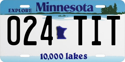 MN license plate 024TIT
