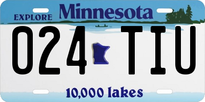 MN license plate 024TIU
