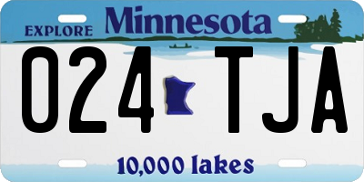 MN license plate 024TJA