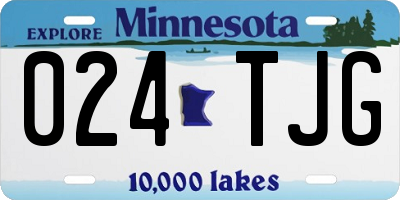 MN license plate 024TJG
