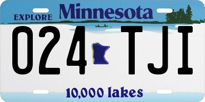 MN license plate 024TJI