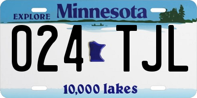 MN license plate 024TJL