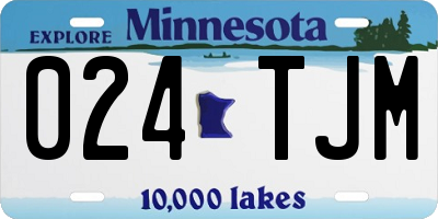 MN license plate 024TJM