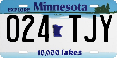 MN license plate 024TJY